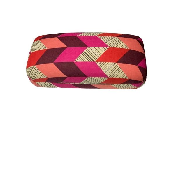 Vera Bradley Eyeglass Hard Case Clam Shell Bohemian Chevron - Picture 1 of 2